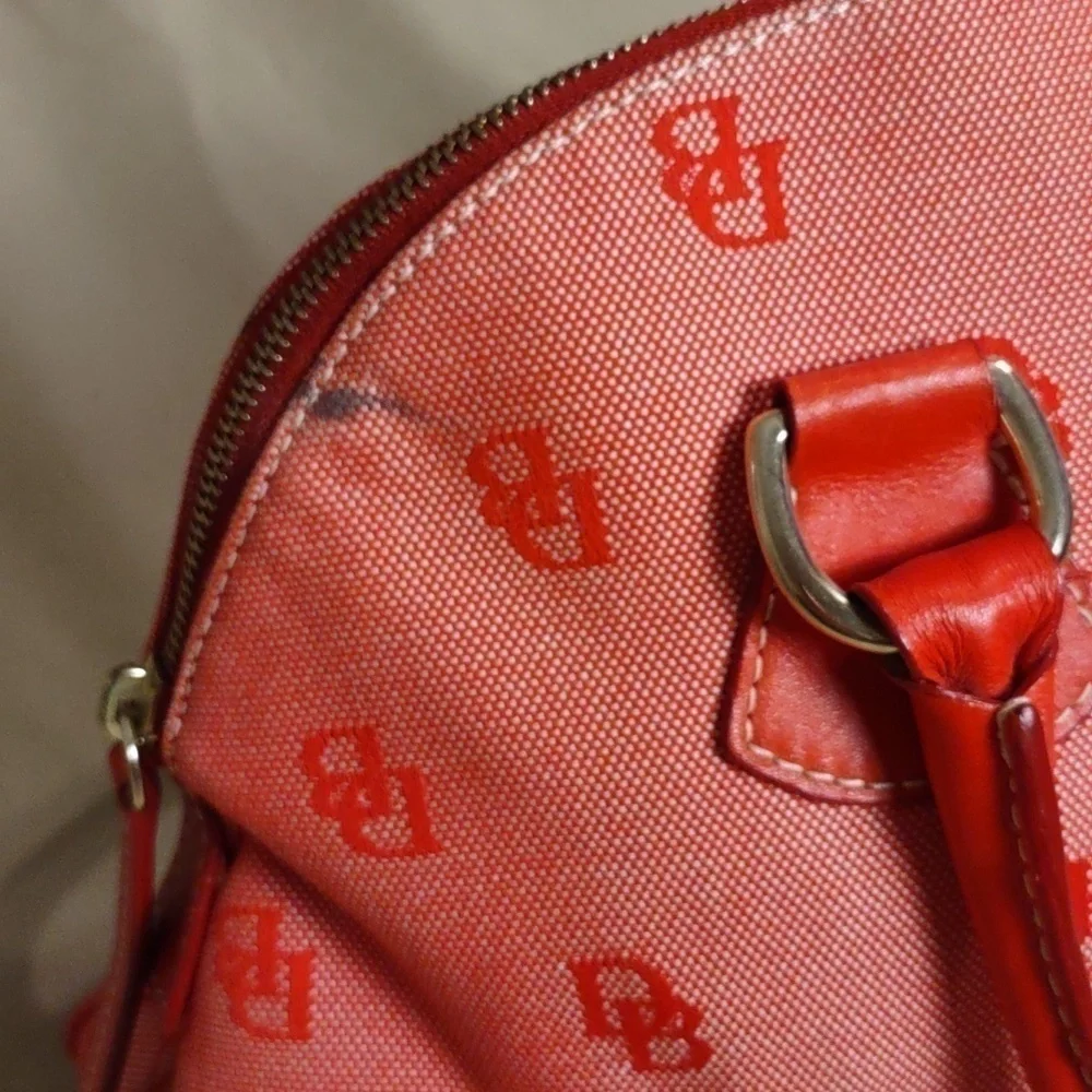 Dooney & Bourke Red Domed Zip Zip Satchel